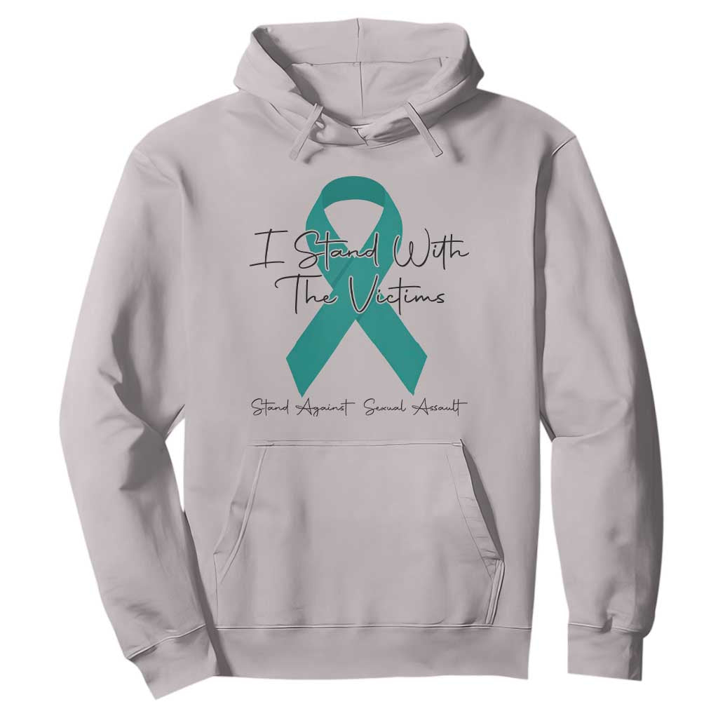 Sexual Assault Awareness Hoodie I Stand With The Victims TS14 Ice Gray Print Your Wear