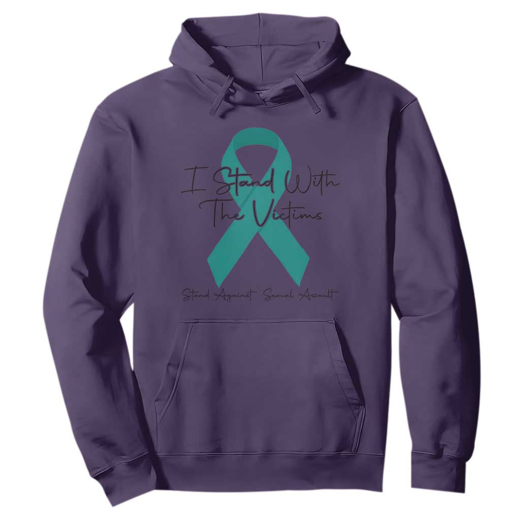 Sexual Assault Awareness Hoodie I Stand With The Victims TS14 Purple Print Your Wear