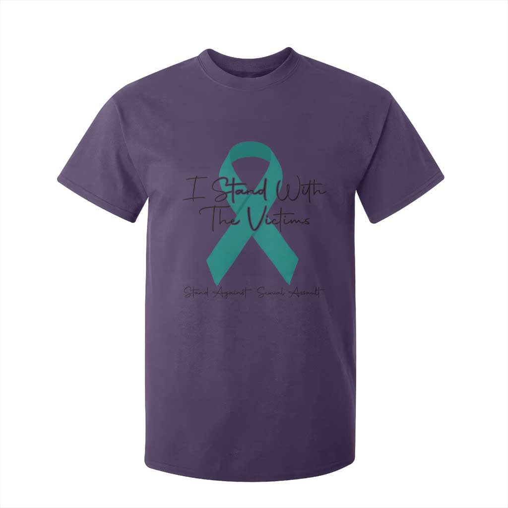 Sexual Assault Awareness T Shirt For Kid I Stand With The Victims TS14 Purple Print Your Wear
