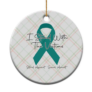 Sexual Assault Awareness Ceramic Ornament I Stand With The Victims TS14 1pc Christmas Plaid Print Your Wear