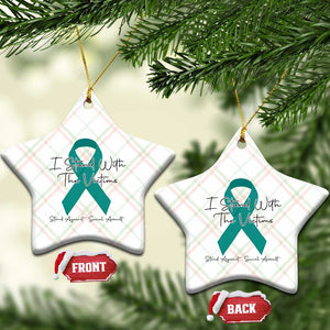 Sexual Assault Awareness Ceramic Ornament I Stand With The Victims TS14 Print Your Wear