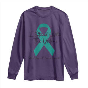 Sexual Assault Awareness Long Sleeve Shirt I Stand With The Victims TS14 Purple Print Your Wear