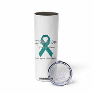 Sexual Assault Awareness Skinny Tumbler I Stand With The Victims TS14 Print Your Wear