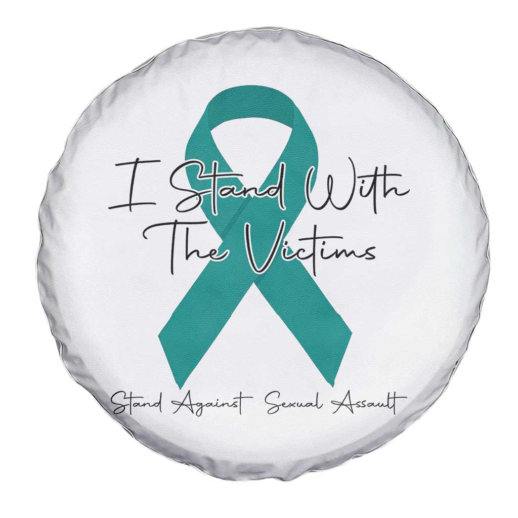 Sexual Assault Awareness Spare Tire Cover I Stand With The Victims TS14 Print Your Wear