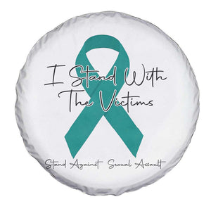 Sexual Assault Awareness Spare Tire Cover I Stand With The Victims TS14 Print Your Wear