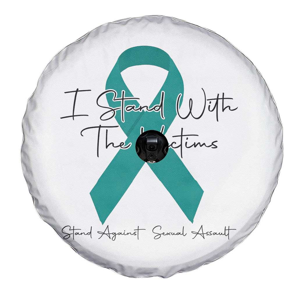 Sexual Assault Awareness Spare Tire Cover I Stand With The Victims TS14 Print Your Wear
