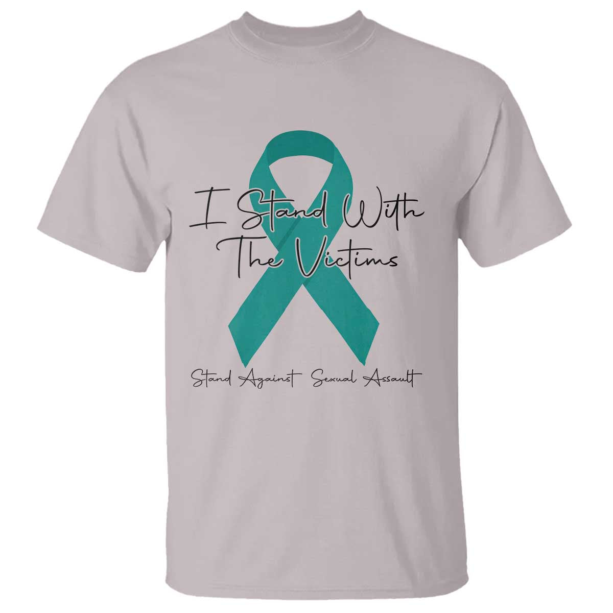 Sexual Assault Awareness T Shirt I Stand With The Victims TS14 Ice Gray Print Your Wear