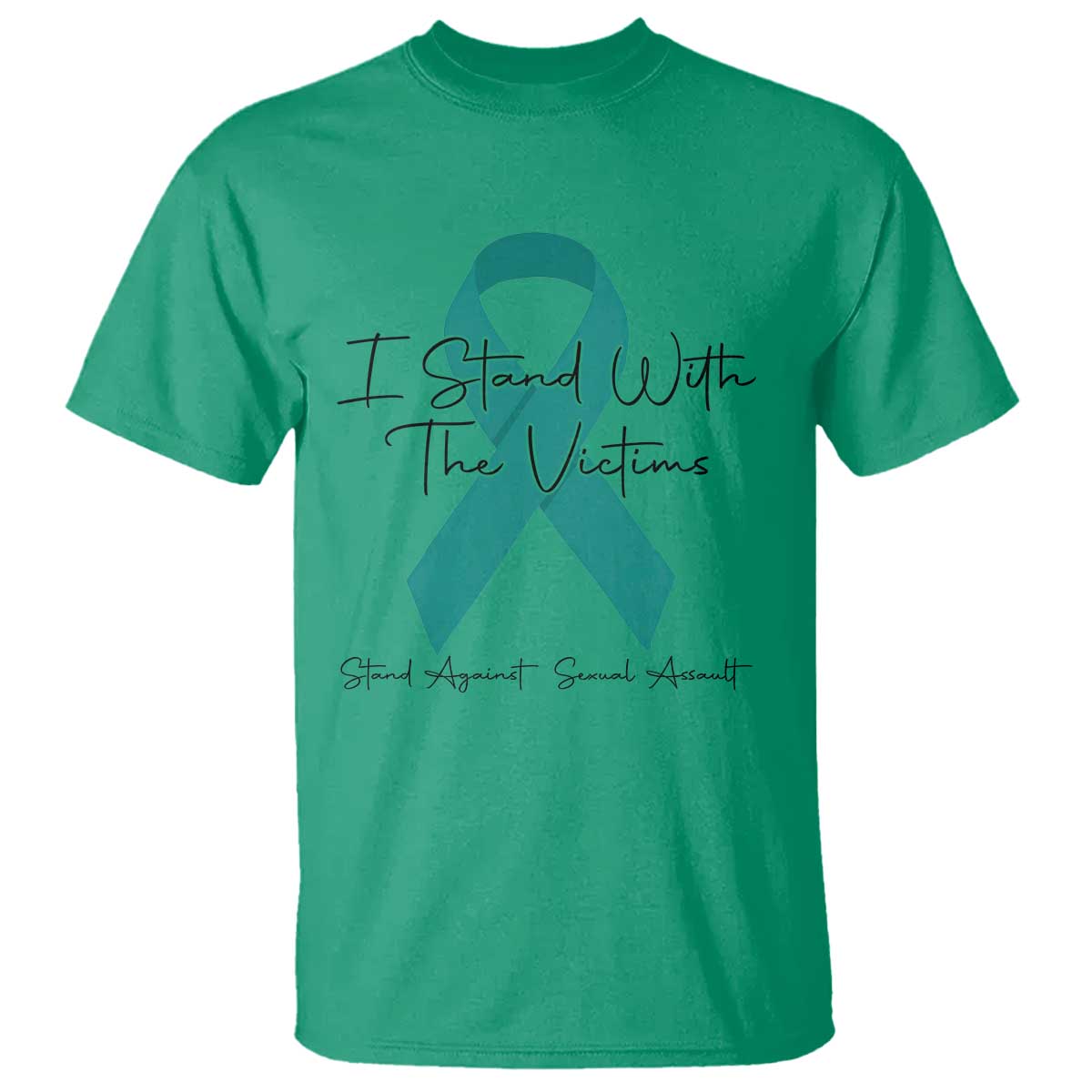 Sexual Assault Awareness T Shirt I Stand With The Victims TS14 Irish Green Print Your Wear