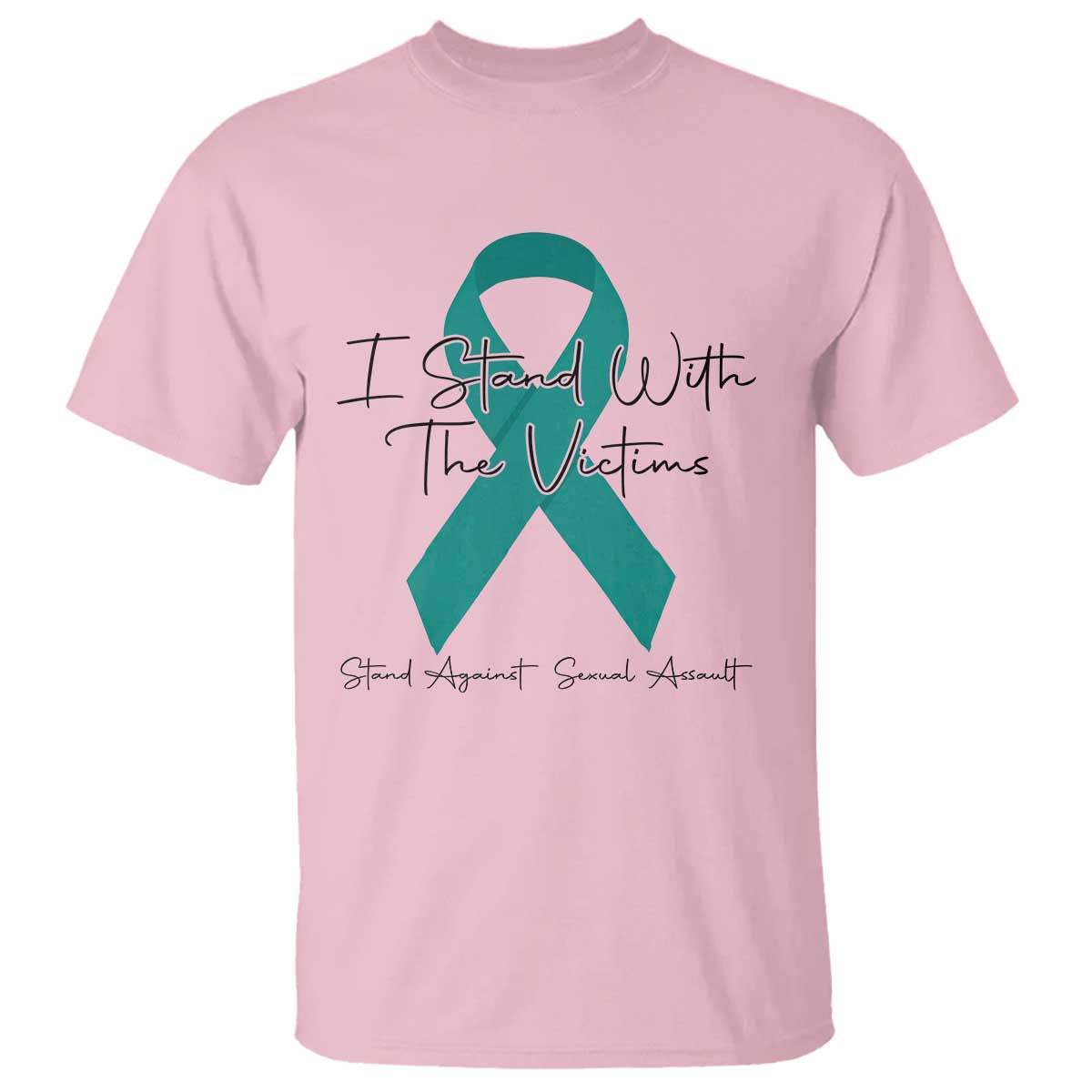 Sexual Assault Awareness T Shirt I Stand With The Victims TS14 Light Pink Print Your Wear