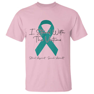 Sexual Assault Awareness T Shirt I Stand With The Victims TS14 Light Pink Print Your Wear