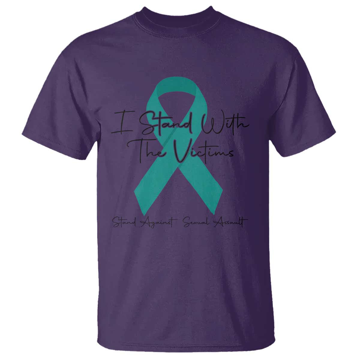 Sexual Assault Awareness T Shirt I Stand With The Victims TS14 Purple Print Your Wear