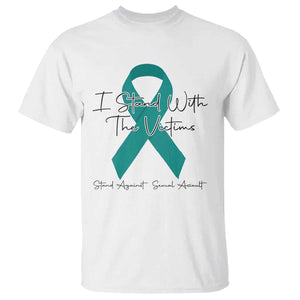 Sexual Assault Awareness T Shirt I Stand With The Victims TS14 White Print Your Wear