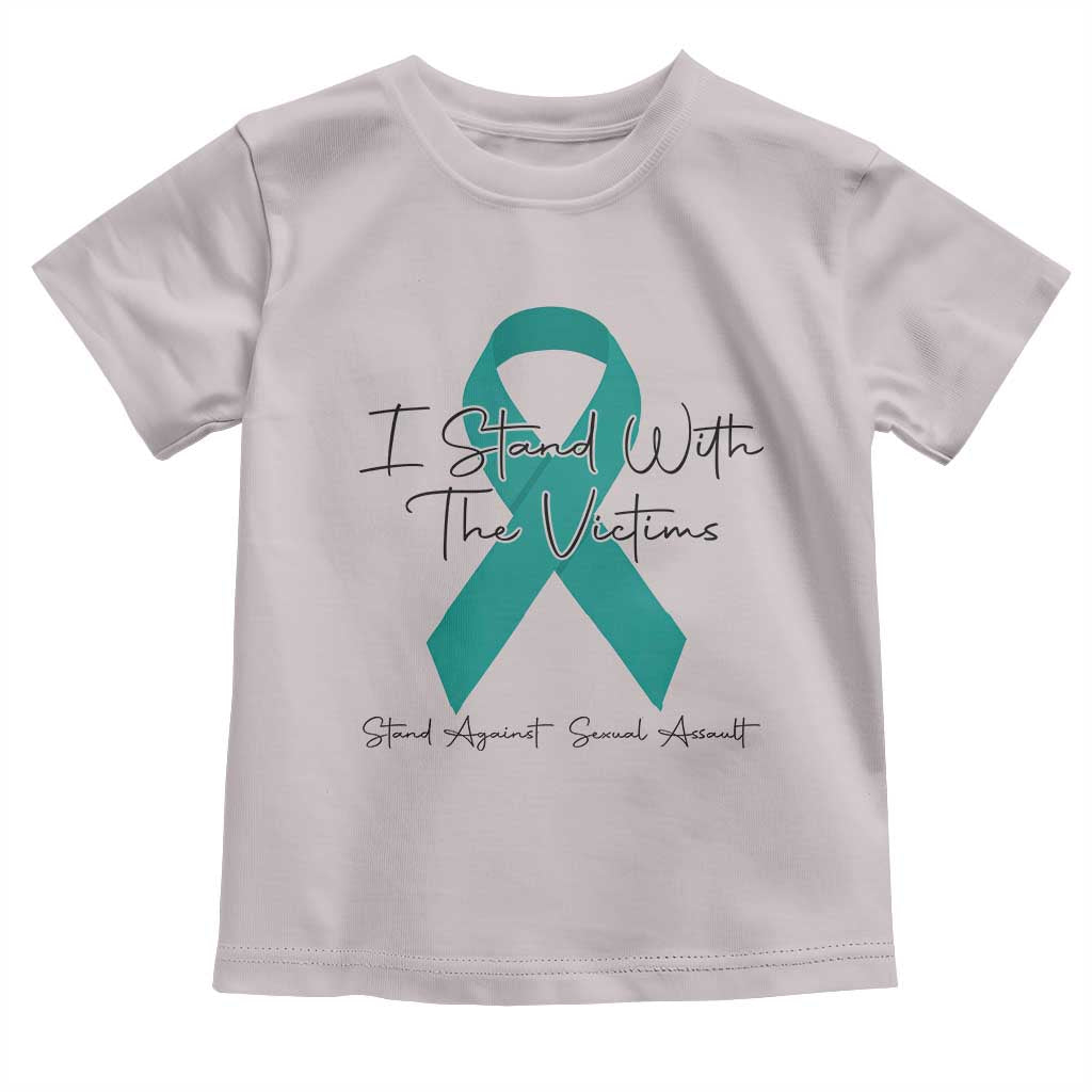 Sexual Assault Awareness Toddler T Shirt I Stand With The Victims TS14 Ice Gray Print Your Wear