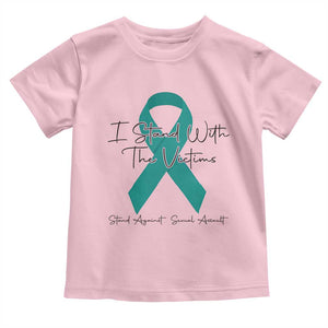 Sexual Assault Awareness Toddler T Shirt I Stand With The Victims TS14 Light Pink Print Your Wear