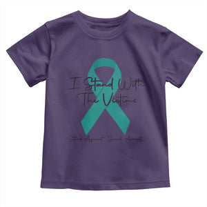 Sexual Assault Awareness Toddler T Shirt I Stand With The Victims TS14 Purple Print Your Wear