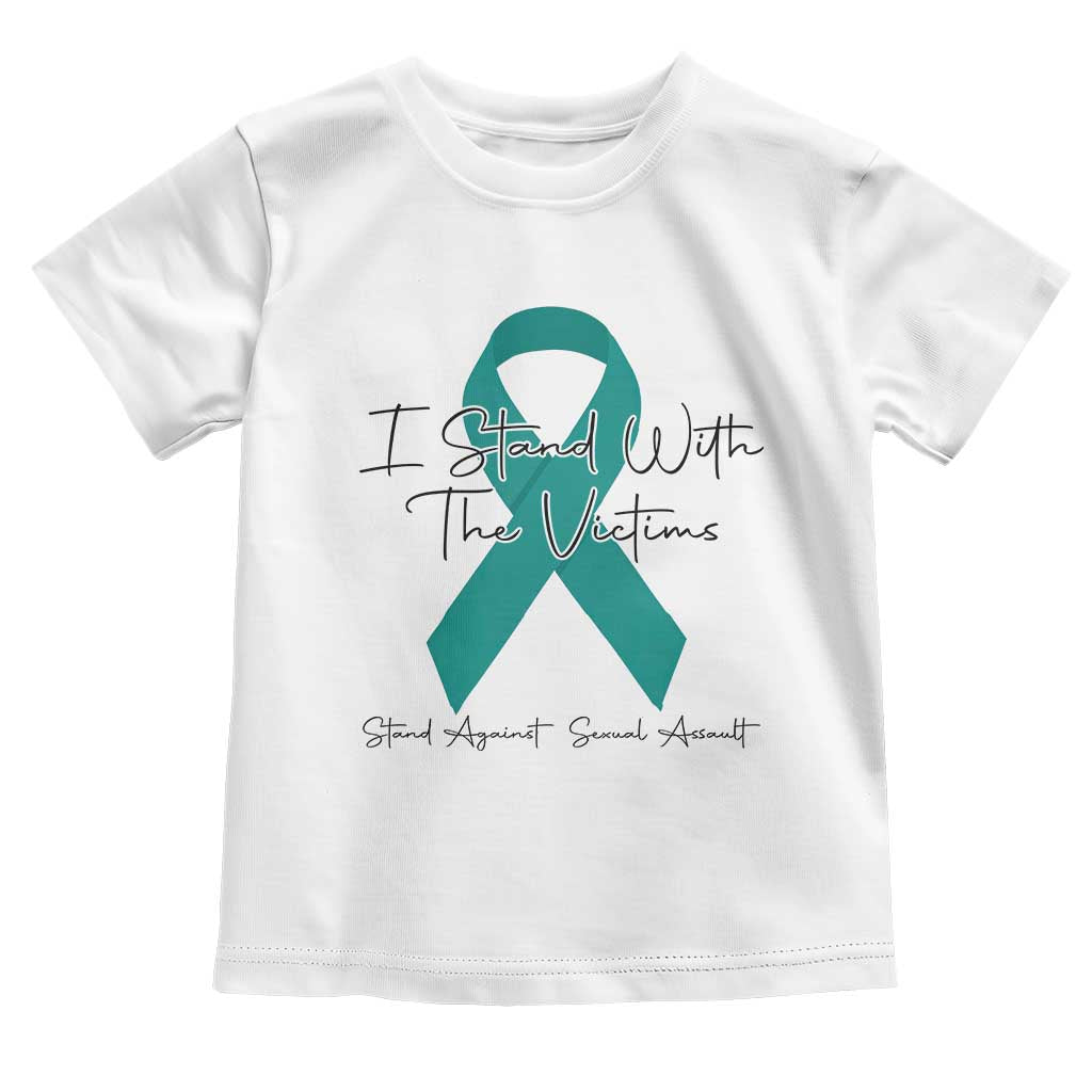 Sexual Assault Awareness Toddler T Shirt I Stand With The Victims TS14 White Print Your Wear