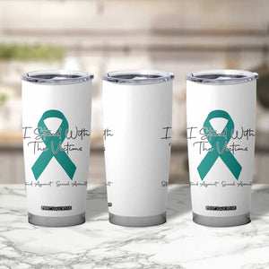 Sexual Assault Awareness Tumbler Cup I Stand With The Victims TS14 Print Your Wear