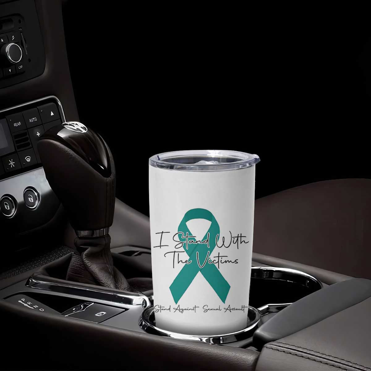 Sexual Assault Awareness Tumbler Cup I Stand With The Victims TS14 Print Your Wear