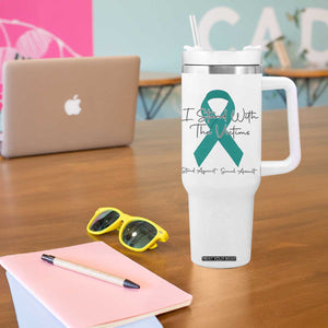 Sexual Assault Awareness Tumbler With Handle I Stand With The Victims TS14 Print Your Wear
