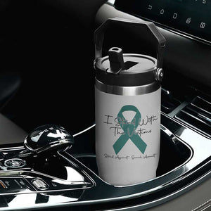 Sexual Assault Awareness Flip Straw Tumbler I Stand With The Victims TS14 Print Your Wear