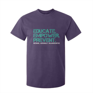 Sexual Assault Awareness T Shirt For Kid Educate Empower Prevent TS14 Purple Print Your Wear