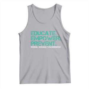 Sexual Assault Awareness Tank Top Educate Empower Prevent TS14 Athletic Heather Print Your Wear
