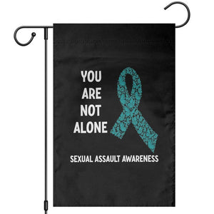 Sexual Assault Awareness Garden Flag You Are Not Alone TS14 Black Print Your Wear