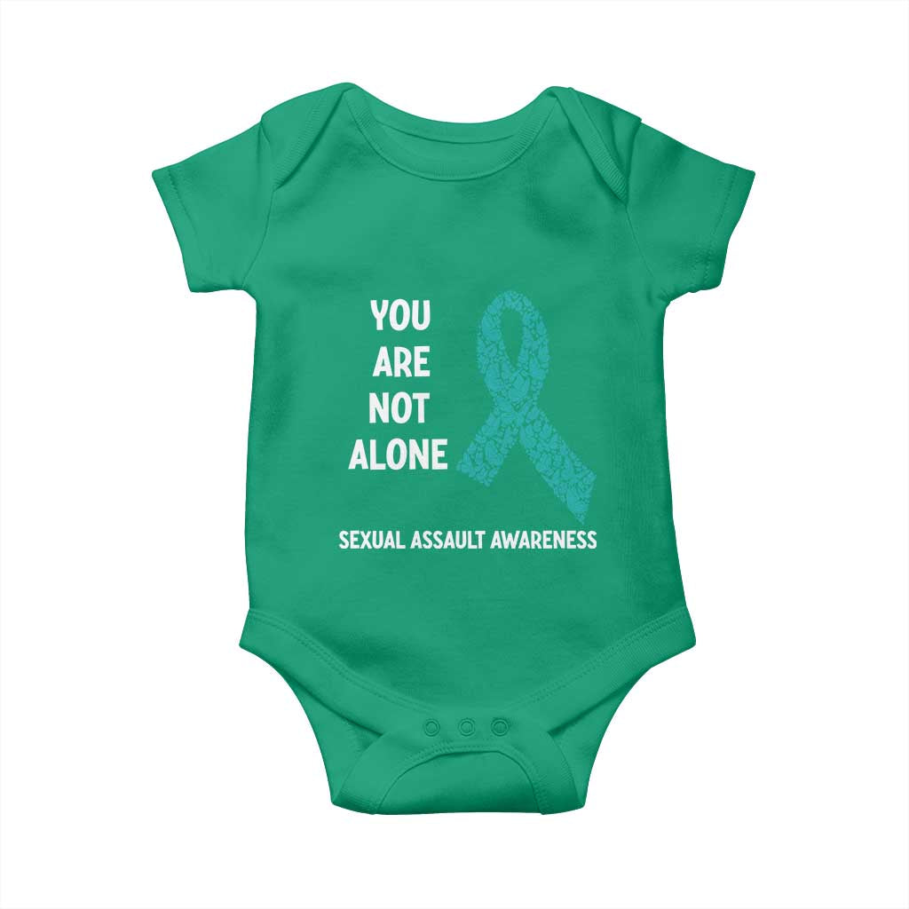 Sexual Assault Awareness Baby Onesie You Are Not Alone TS14 Irish Green Print Your Wear