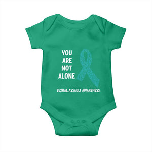Sexual Assault Awareness Baby Onesie You Are Not Alone TS14 Irish Green Print Your Wear
