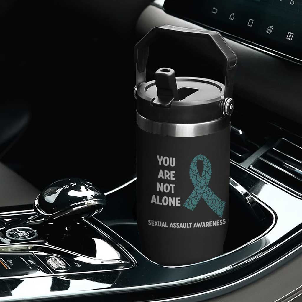 Sexual Assault Awareness Flip Straw Tumbler You Are Not Alone TS14 Print Your Wear