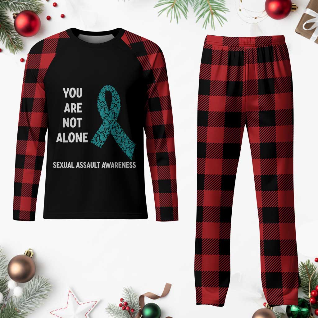 Sexual Assault Awareness Plaid Pajama Set You Are Not Alone TS14 Buffalo Plaid Print Your Wear