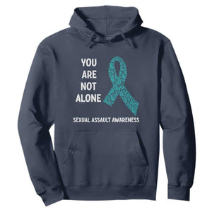 Sexual Assault Awareness Hoodie You Are Not Alone TS14 Navy Print Your Wear