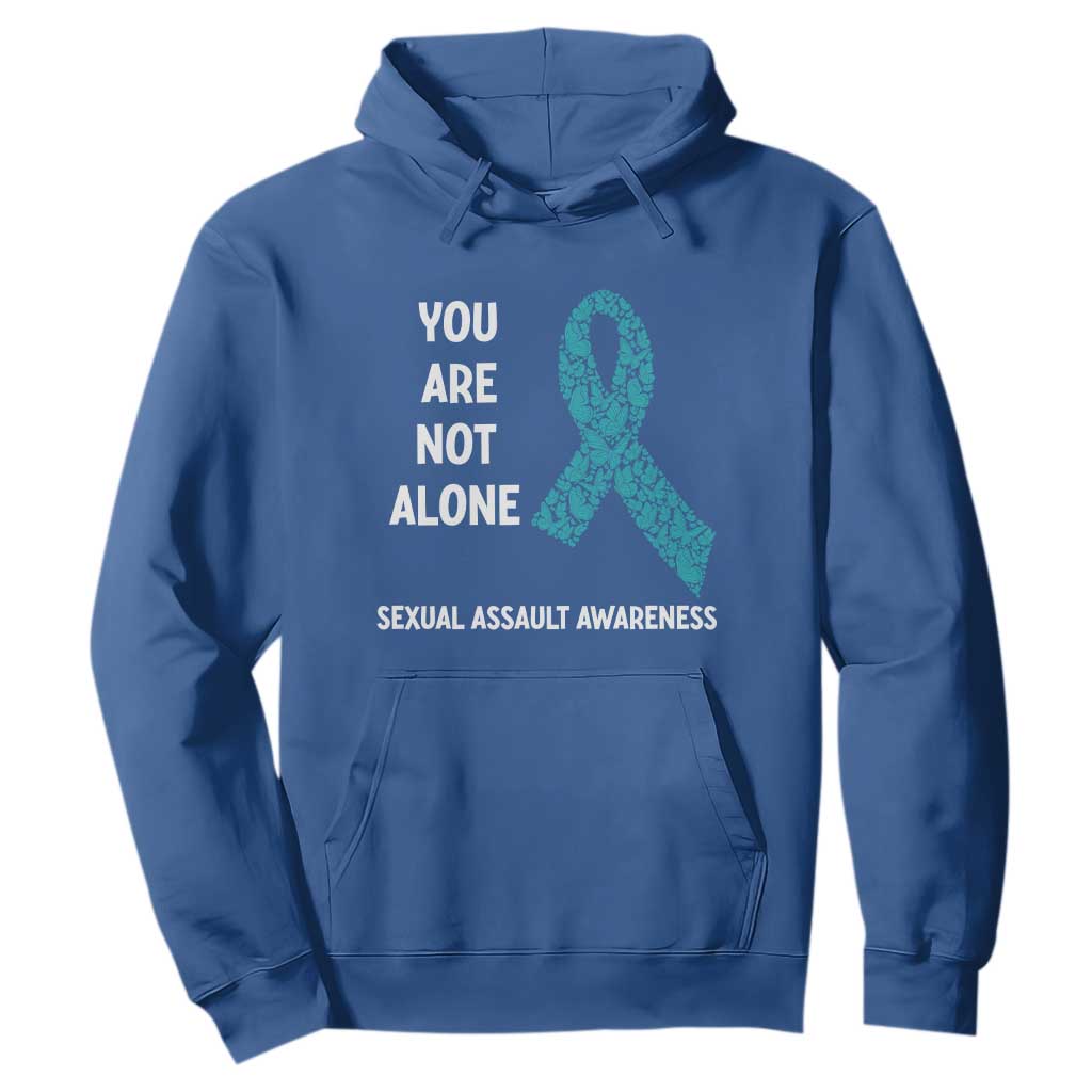 Sexual Assault Awareness Hoodie You Are Not Alone TS14 Royal Blue Print Your Wear