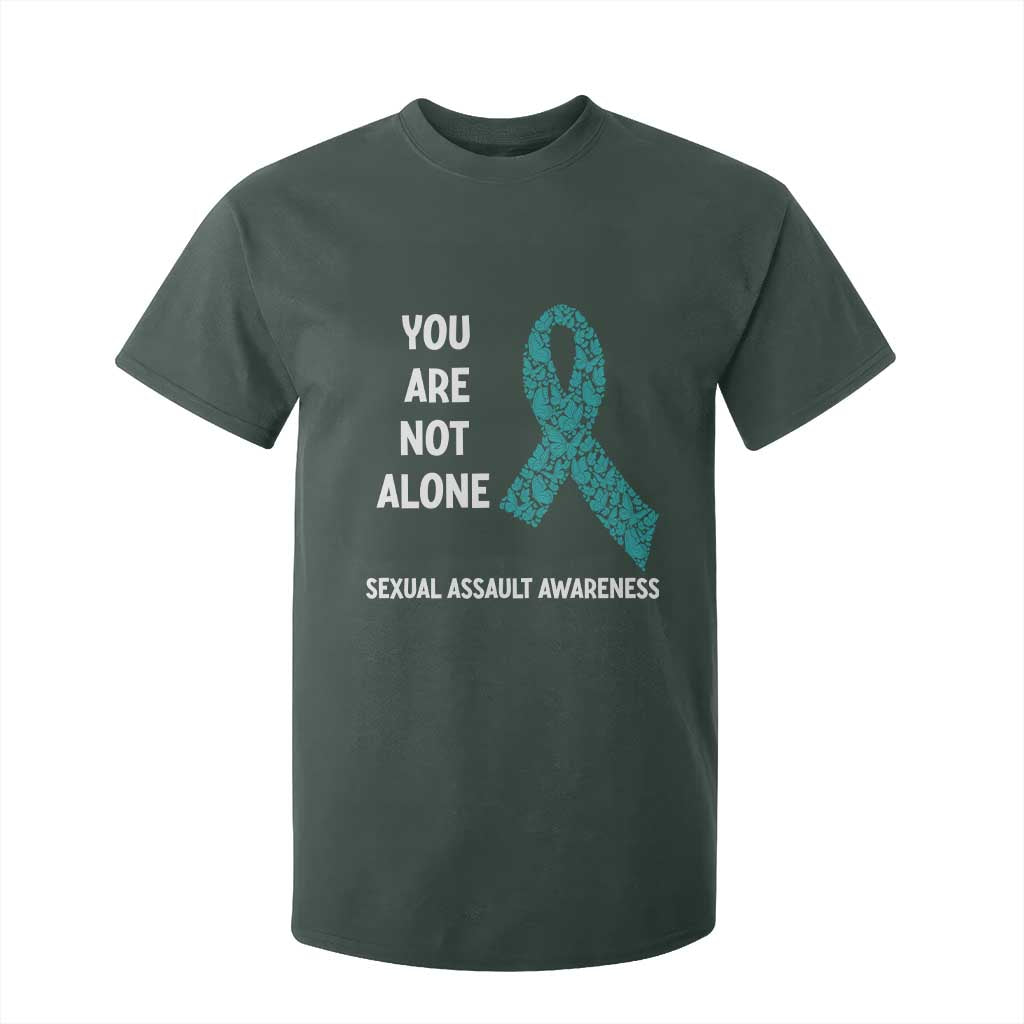 Sexual Assault Awareness T Shirt For Kid You Are Not Alone TS14 Dark Forest Green Print Your Wear