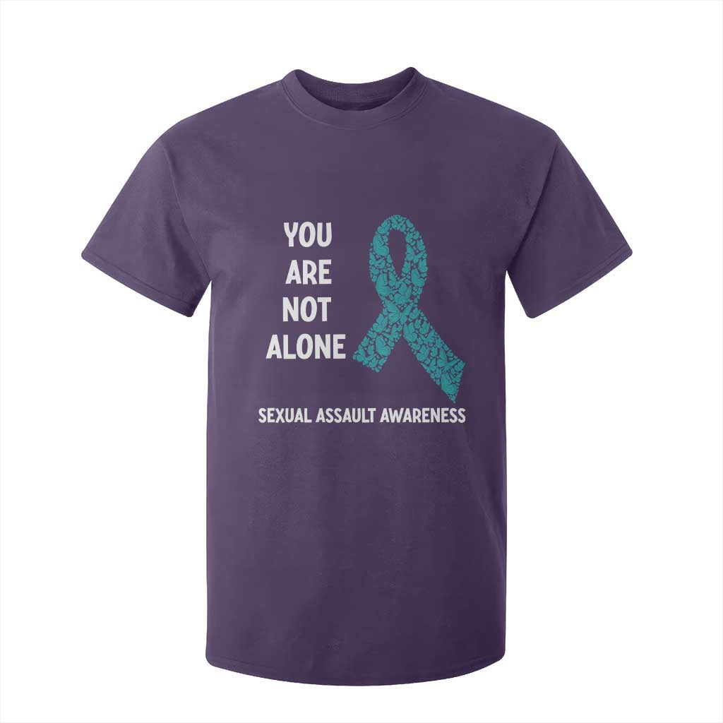 Sexual Assault Awareness T Shirt For Kid You Are Not Alone TS14 Purple Print Your Wear