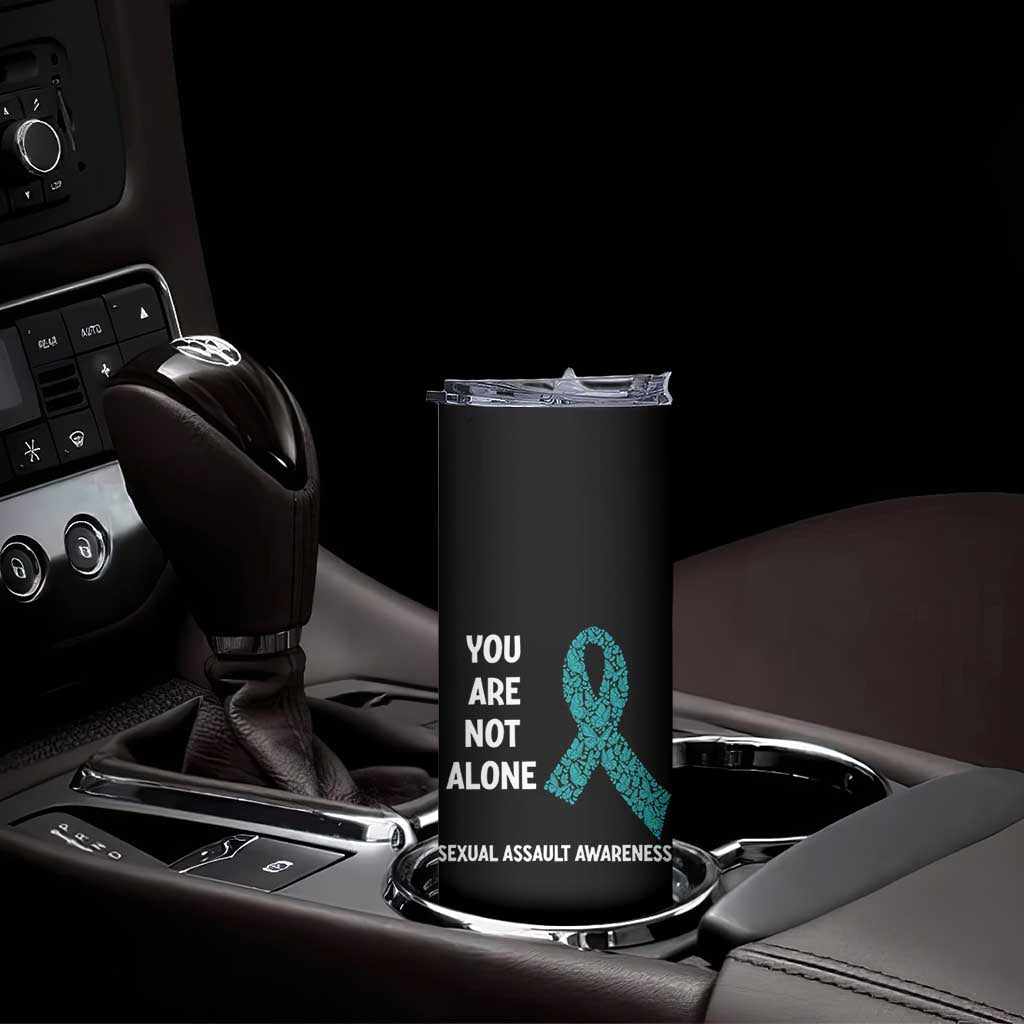 Sexual Assault Awareness Skinny Tumbler You Are Not Alone TS14 Print Your Wear