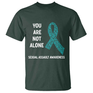 Sexual Assault Awareness T Shirt You Are Not Alone TS14 Dark Forest Green Print Your Wear