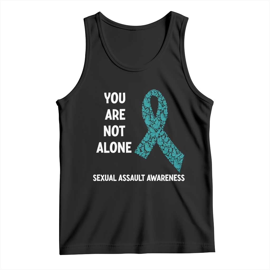 Sexual Assault Awareness Tank Top You Are Not Alone TS14 Black Print Your Wear