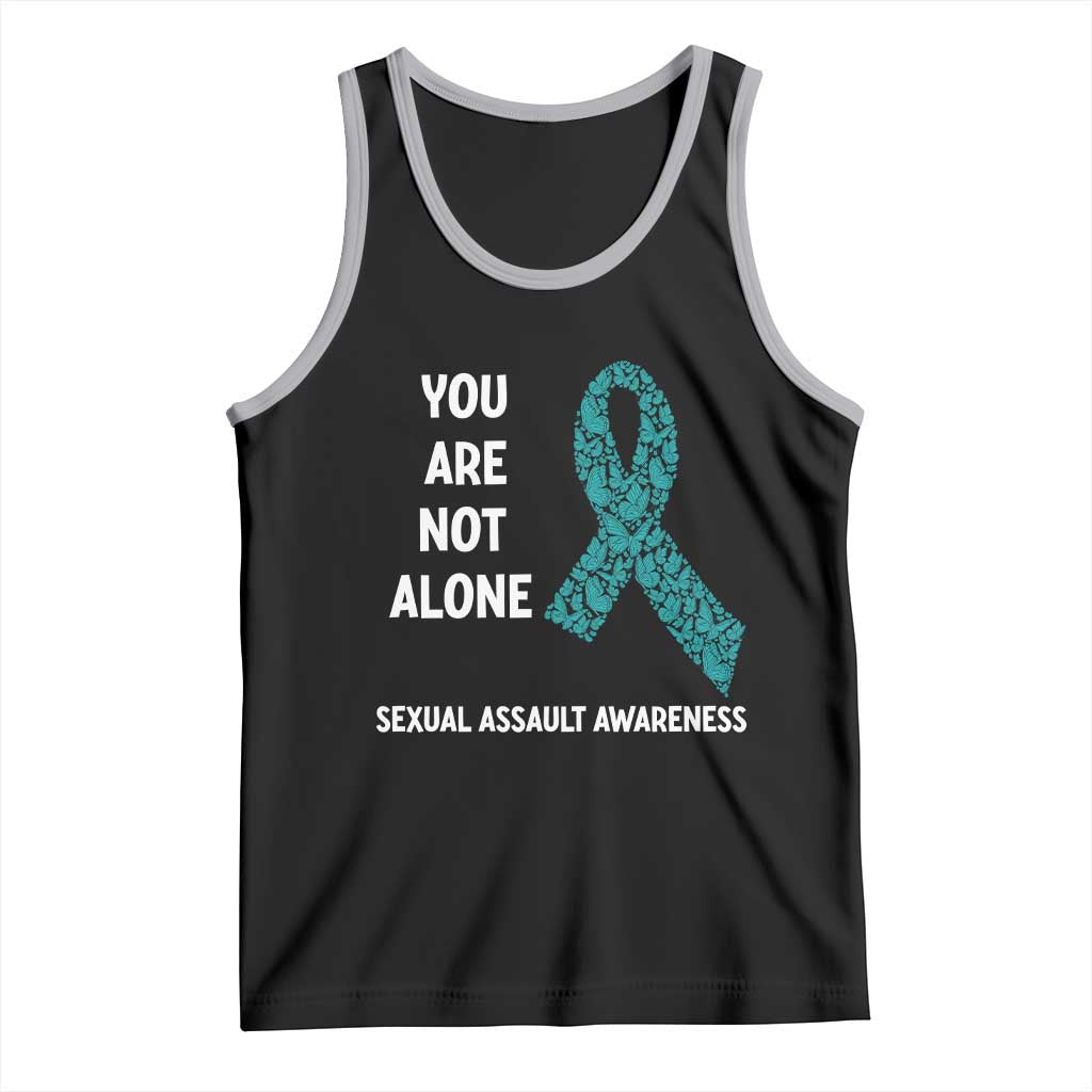 Sexual Assault Awareness Tank Top You Are Not Alone TS14 Black Athletic Heather Print Your Wear