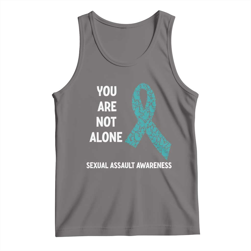 Sexual Assault Awareness Tank Top You Are Not Alone TS14 Deep Heather Print Your Wear