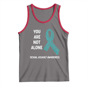 Sexual Assault Awareness Tank Top You Are Not Alone TS14 Deep Heather Red Print Your Wear