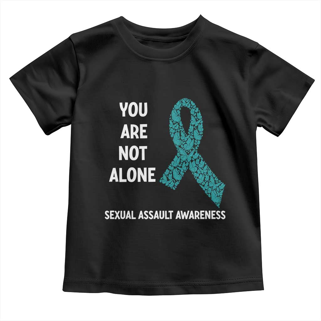Sexual Assault Awareness Toddler T Shirt You Are Not Alone TS14 Black Print Your Wear
