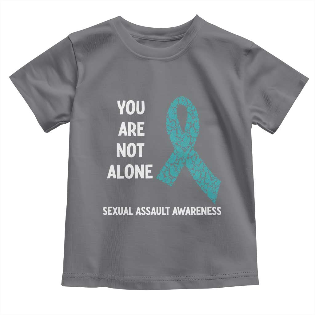 Sexual Assault Awareness Toddler T Shirt You Are Not Alone TS14 Charcoal Print Your Wear