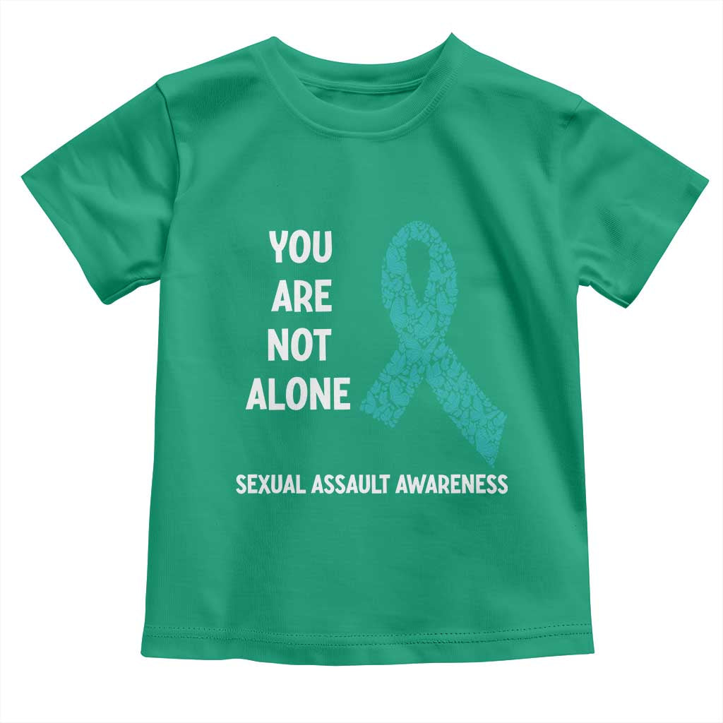 Sexual Assault Awareness Toddler T Shirt You Are Not Alone TS14 Irish Green Print Your Wear