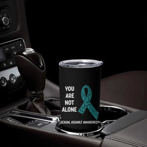 Sexual Assault Awareness Tumbler Cup You Are Not Alone TS14 Print Your Wear