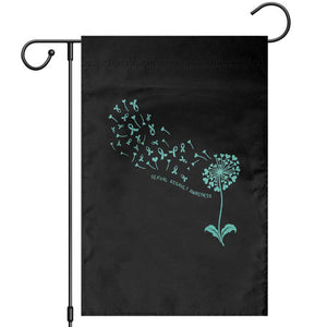 Sexual Assault Awareness Garden Flag Teal Dandelion Ribbons TS14 Black Print Your Wear