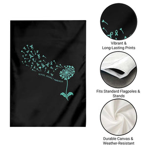Sexual Assault Awareness Garden Flag Teal Dandelion Ribbons TS14 Print Your Wear