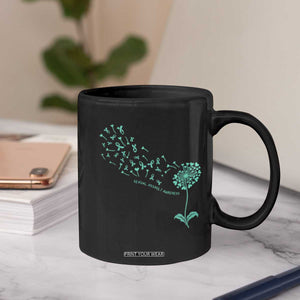 Sexual Assault Awareness Coffee Mug Teal Dandelion Ribbons TS14 Print Your Wear