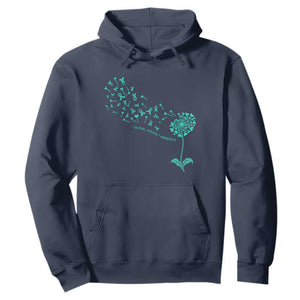 Sexual Assault Awareness Hoodie Teal Dandelion Ribbons TS14 Navy Print Your Wear