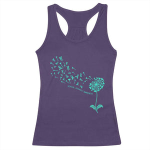 Sexual Assault Awareness Racerback Tank Top Teal Dandelion Ribbons TS14 Purple Print Your Wear